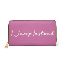 Load image into Gallery viewer, I Jump Instead Trophy Wallet - Blush Pink w/ White Logo
