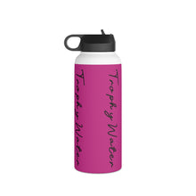 Load image into Gallery viewer, I Jump Instead Stainless Steel Water Bottle - Magenta w/ Black Logo
