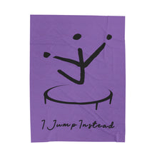 Load image into Gallery viewer, I Jump Instead Plush Blanket - Lavish Purple w/ Black Logo
