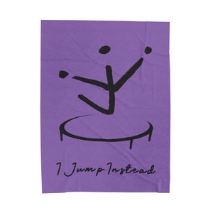 I Jump Instead Plush Blanket - Lavish Purple w/ Black Logo