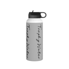 Load image into Gallery viewer, I Jump Instead Stainless Steel Water Bottle - Airy Grey w/ Black Logo
