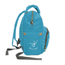 Load image into Gallery viewer, I Jump Instead Trophy Backpack - Aquatic Blue w/ White Logo

