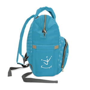 I Jump Instead Trophy Backpack - Aquatic Blue w/ White Logo