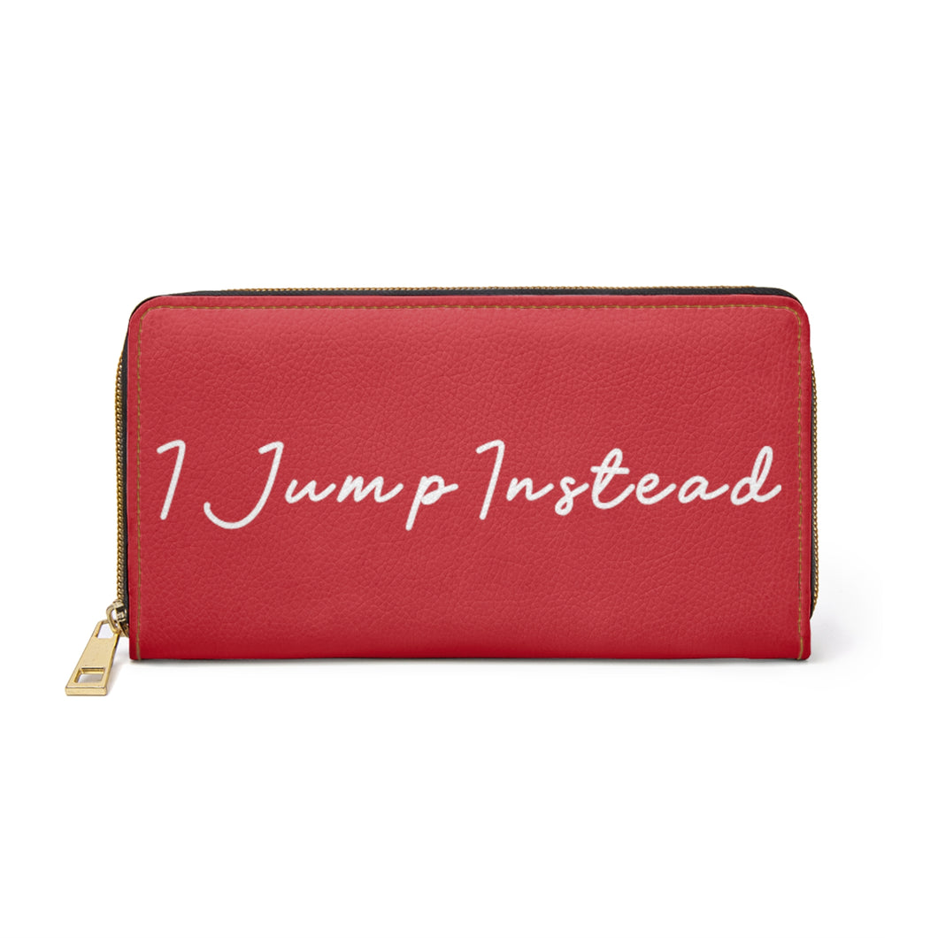 I Jump Instead Trophy Wallet - Crimson Red w/ White Logo