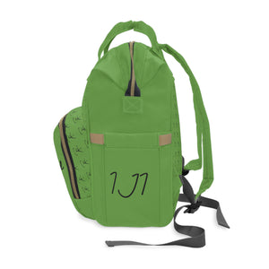 I Jump Instead Trophy Backpack - Earthy Green w/ Black Logo