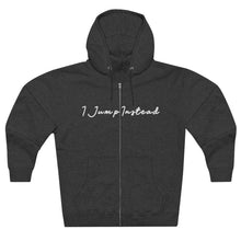 Load image into Gallery viewer, Jump Instead Unisex Full Zip Hoodie - Charcoal Heather
