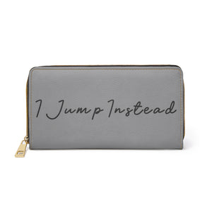 I Jump Instead Trophy Wallet - Silvery Grey w/ Black Logo