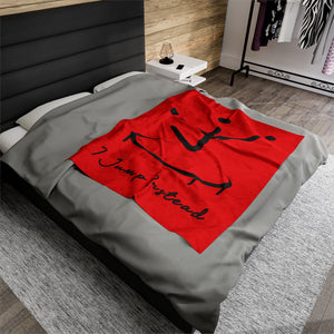 I Jump Instead Plush Blanket - Showstopper Red w/ Black Logo