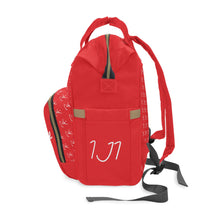 Load image into Gallery viewer, I Jump Instead Trophy Backpack - Showstopper Red w/ White Logo
