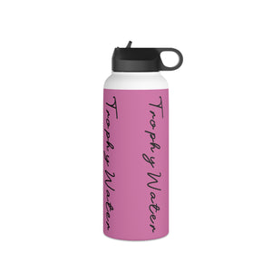 I Jump Instead Stainless Steel Water Bottle - Blush Pink w/ Black Logo